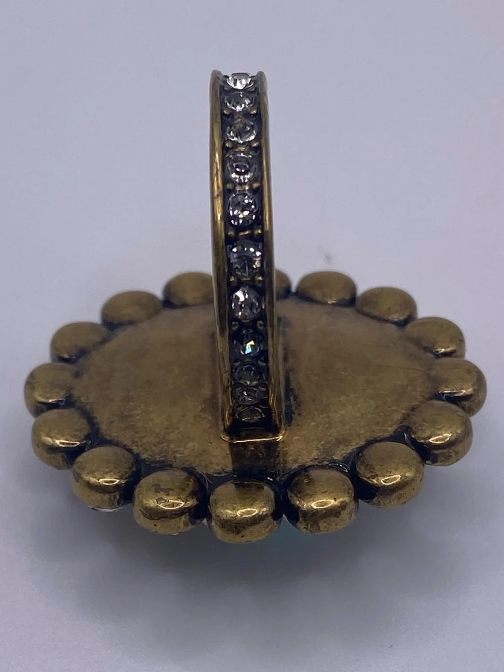 Kurt Geiger OCTAVIA RING Brass Crystal Size 7